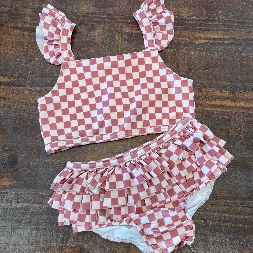Checkered Kids Swimwear Set